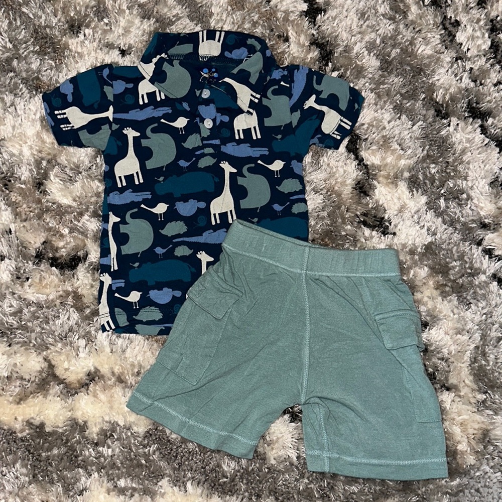 Kickee pants collar shirt and cargo shorts